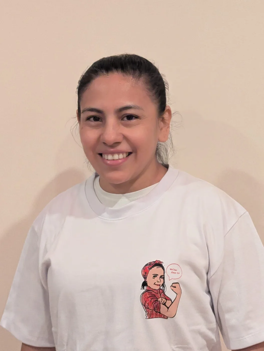 Smiling DA Maids crew member